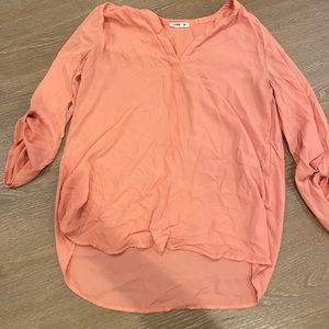 Soprano tangerine orange shift shirt blouse top